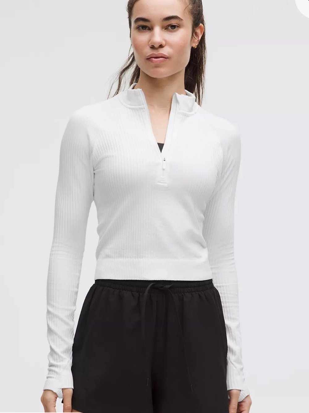 Lululemon Rest Less Cropped Half / White! NWT